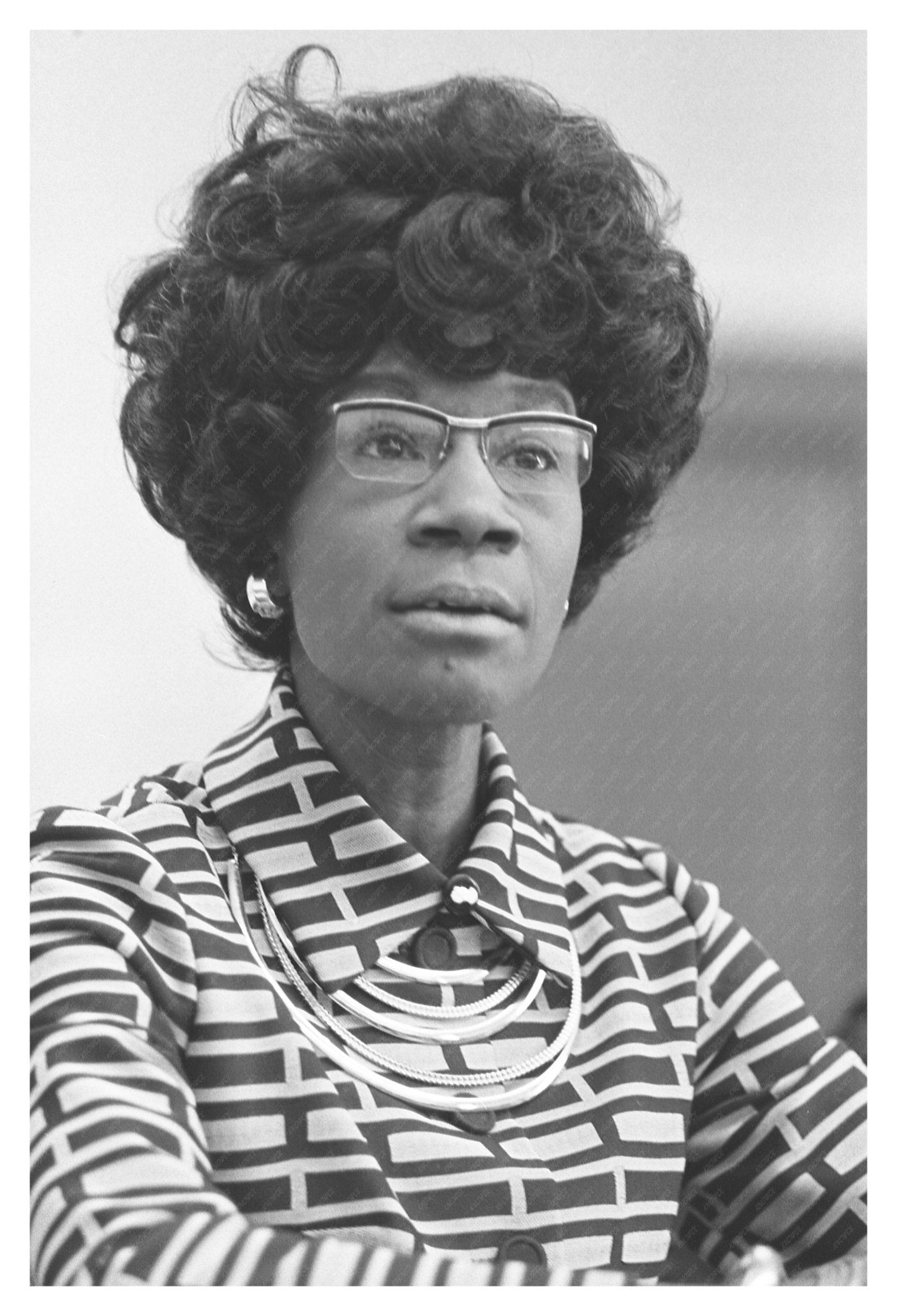 Shirley Chisholm Presidential Candidacy Announcement 1972 Vintage Image - Available at KNOWOL