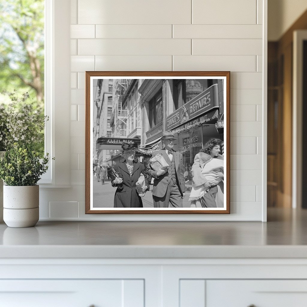 Shoppers in Los Angeles April 1942 Vintage Photograph - Available at KNOWOL