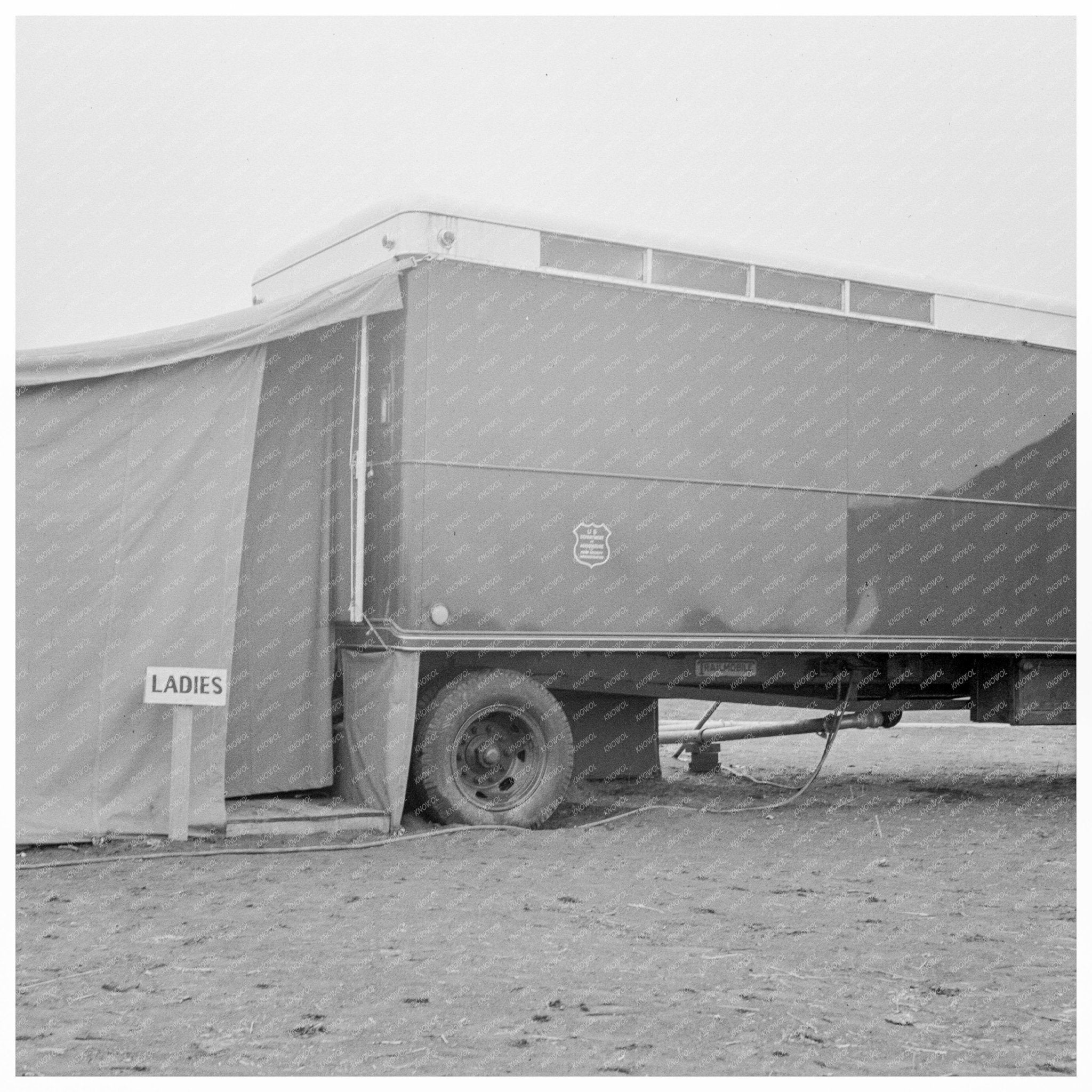 Shower Unit at Farm Security Administration Camp Oregon 1939 - Available at KNOWOL