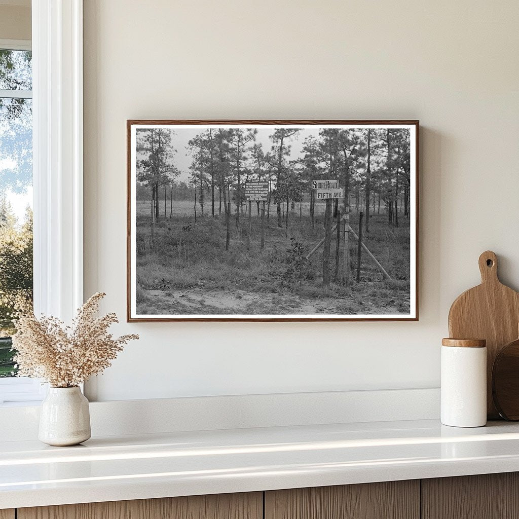 Sign for Land Donation in Pine Barrens January 1938 - Available at KNOWOL