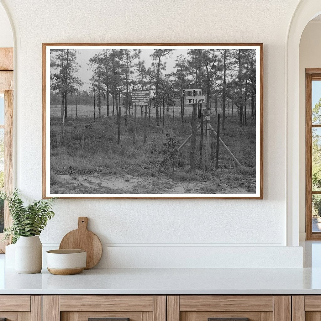 Sign for Land Donation in Pine Barrens January 1938 - Available at KNOWOL