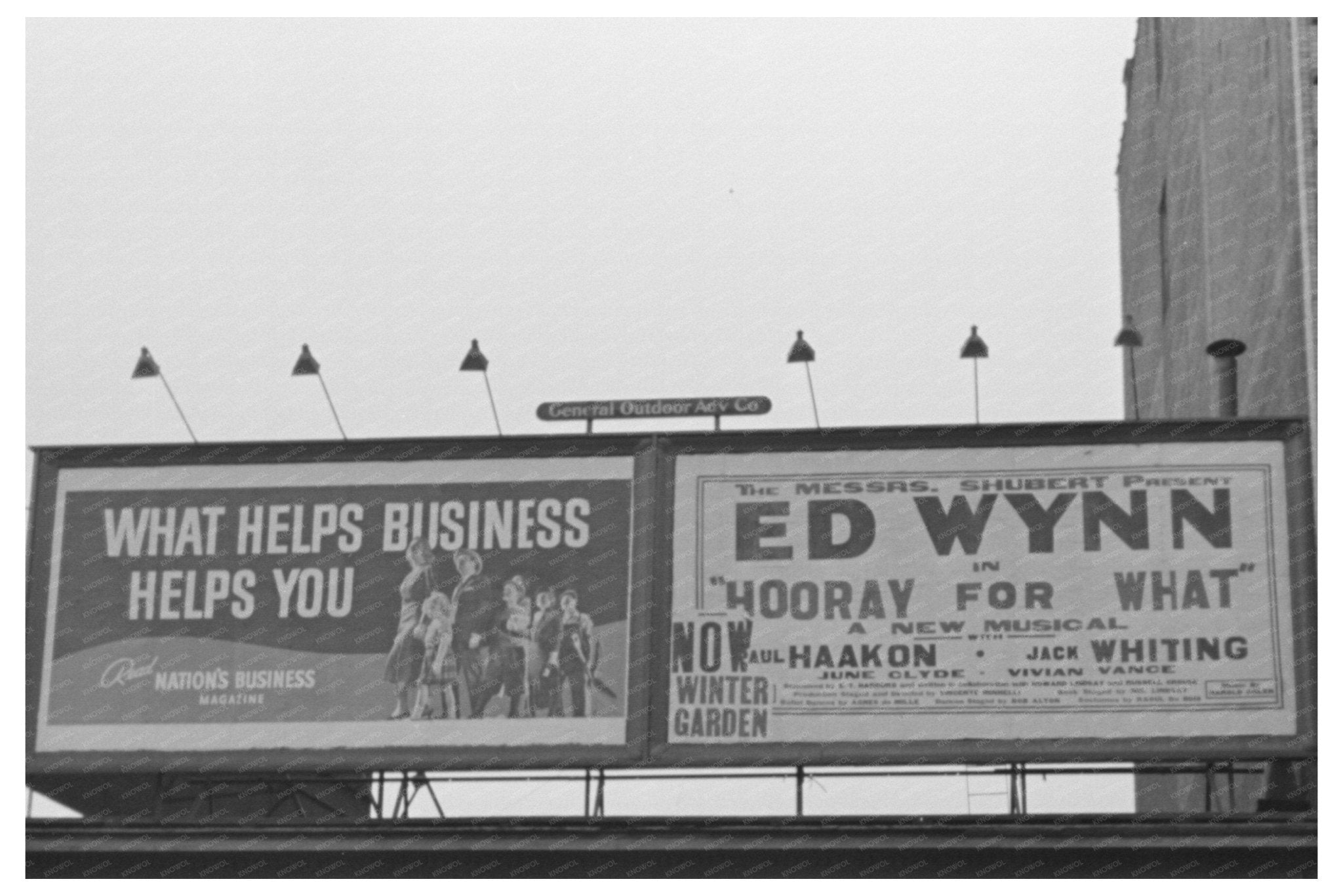 Signs Fourth Avenue New York City January 1938 - Available at KNOWOL