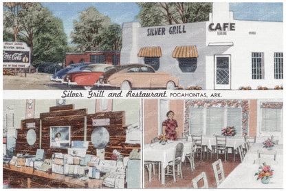 Silver Grill and Restaurant Postcard Pocahontas Arkansas 1930s - Available at KNOWOL