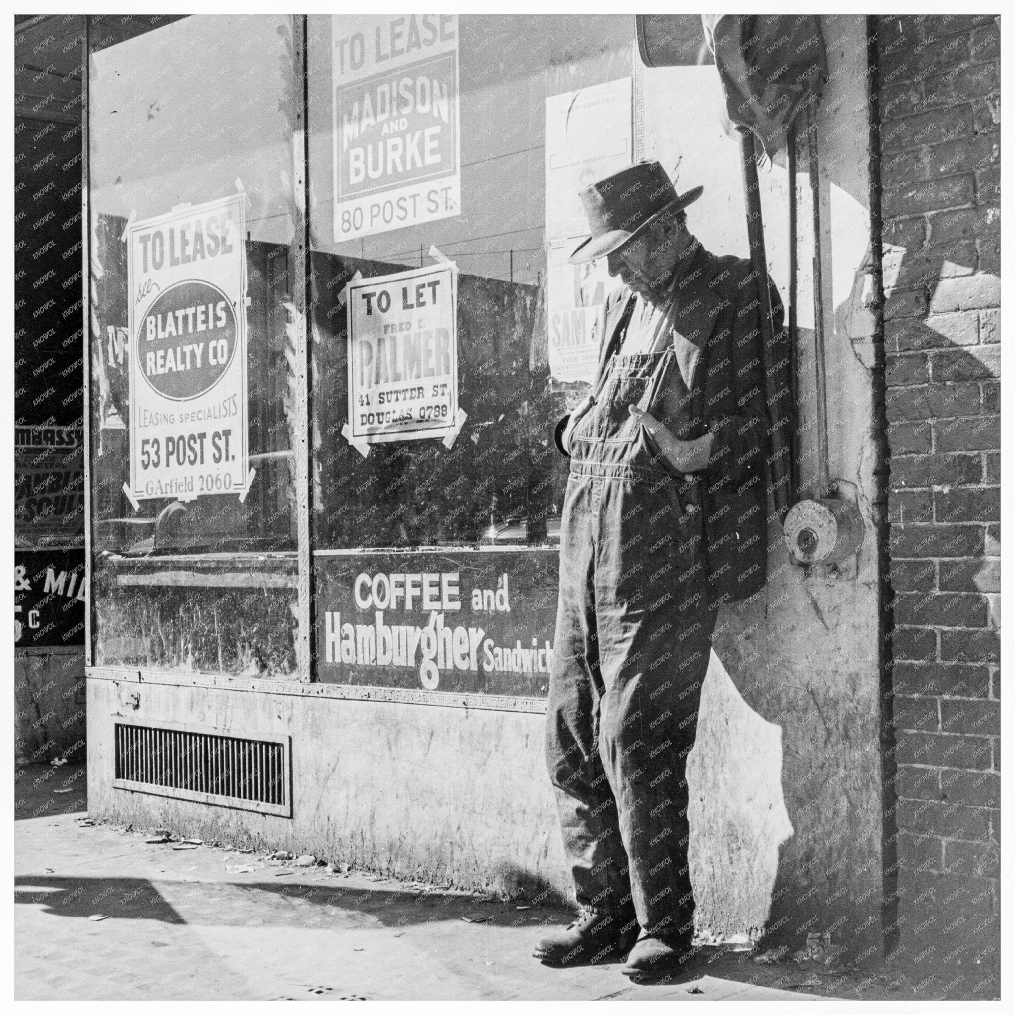 Skid Row Howard Street San Francisco February 1937 - Available at KNOWOL