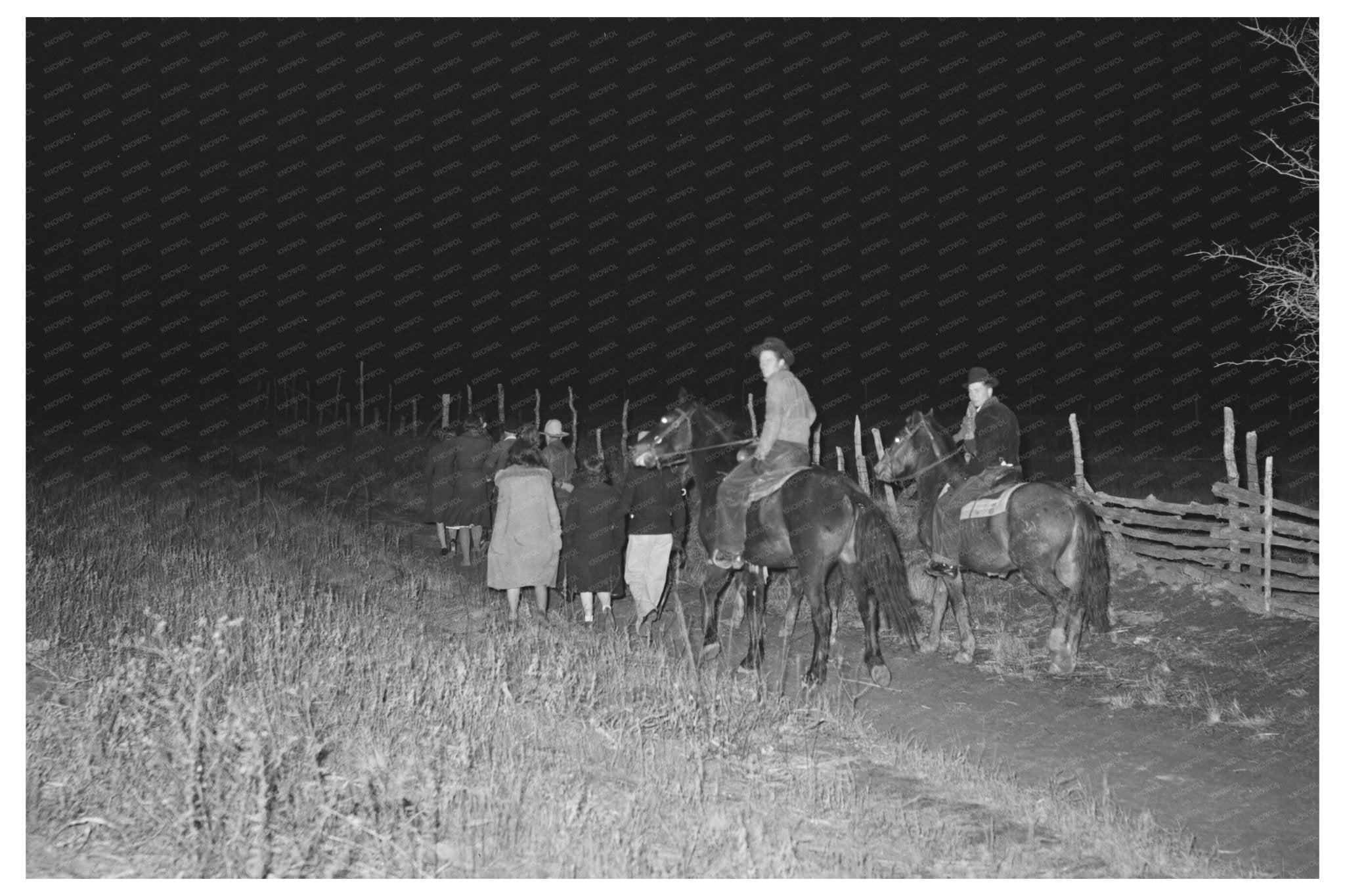 Social Gathering in McIntosh County Oklahoma February 1940 - Available at KNOWOL