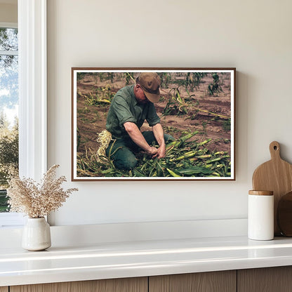 Son of Homesteader Tying Corn Bundles in Pie Town 1940 - Available at KNOWOL