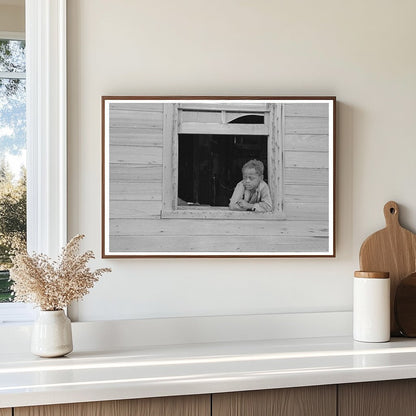 Son of Sharecropper in Window Southeast Missouri 1938 - Available at KNOWOL