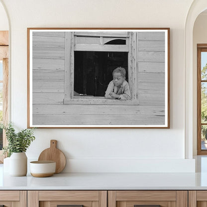 Son of Sharecropper in Window Southeast Missouri 1938 - Available at KNOWOL