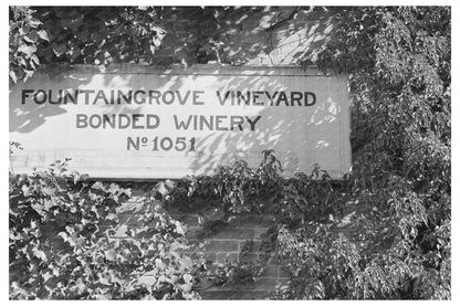 Sonoma County Winery Sign January 1942 Vintage Image - Available at KNOWOL