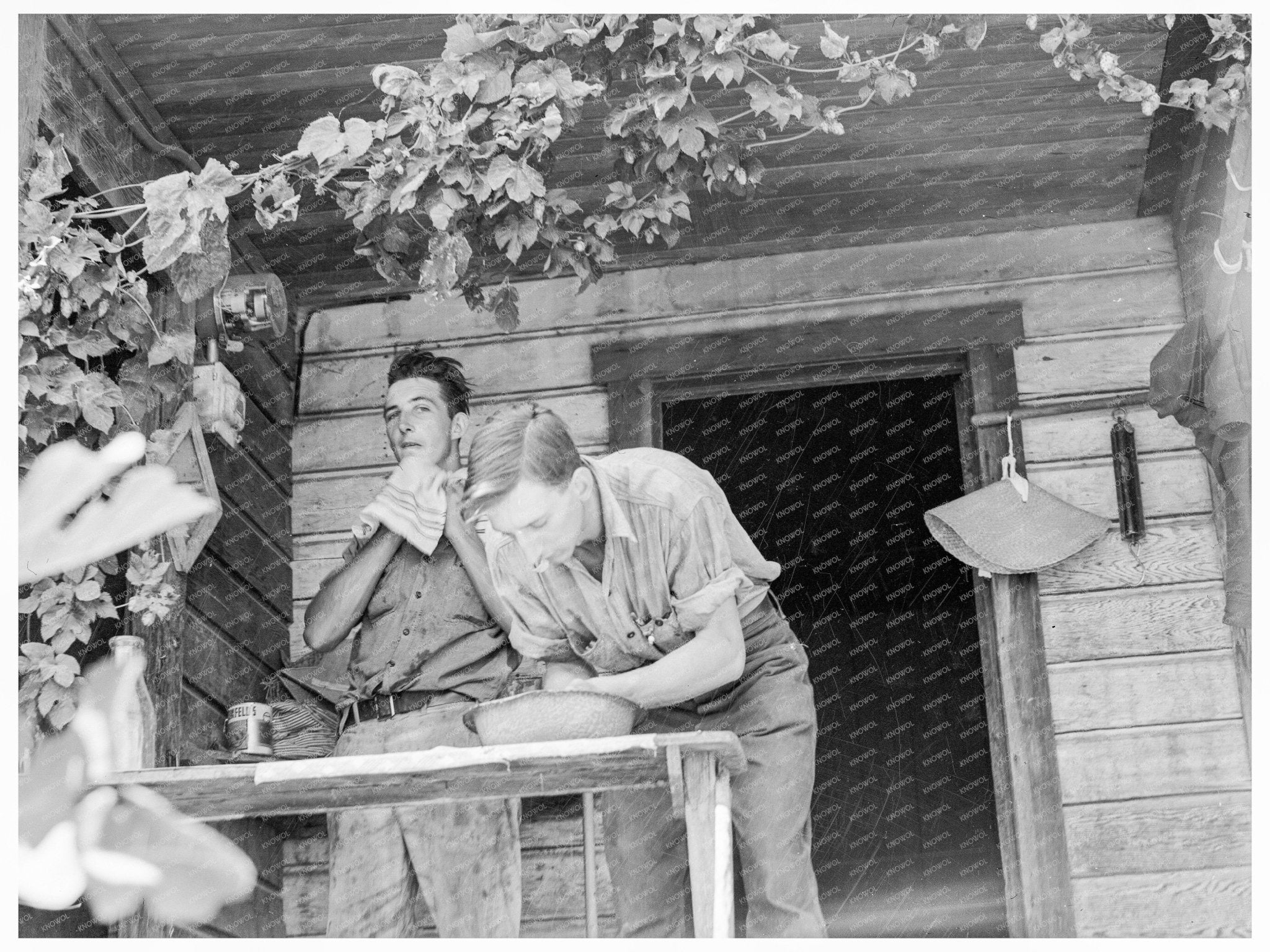 Sons of Hop Farmer Washing Up Oregon 1939 - Available at KNOWOL