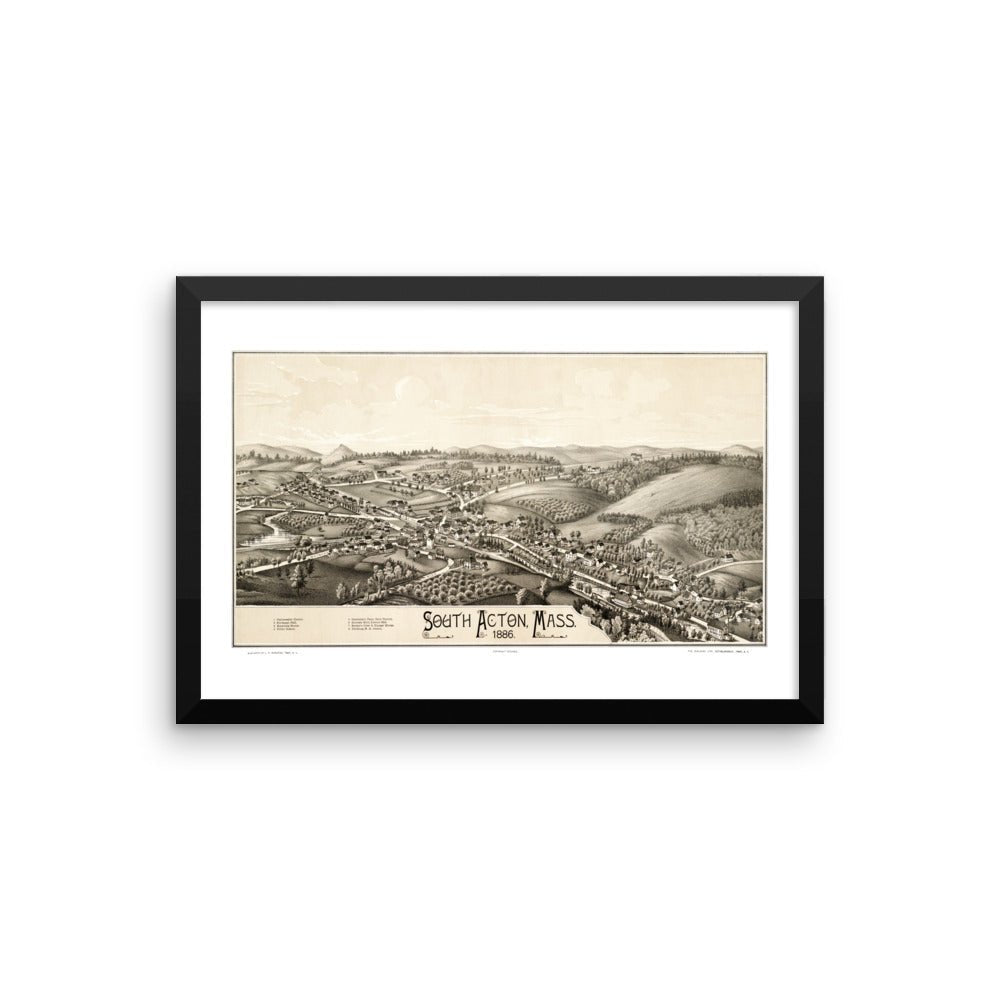 South Acton, MA Framed - Available at KNOWOL