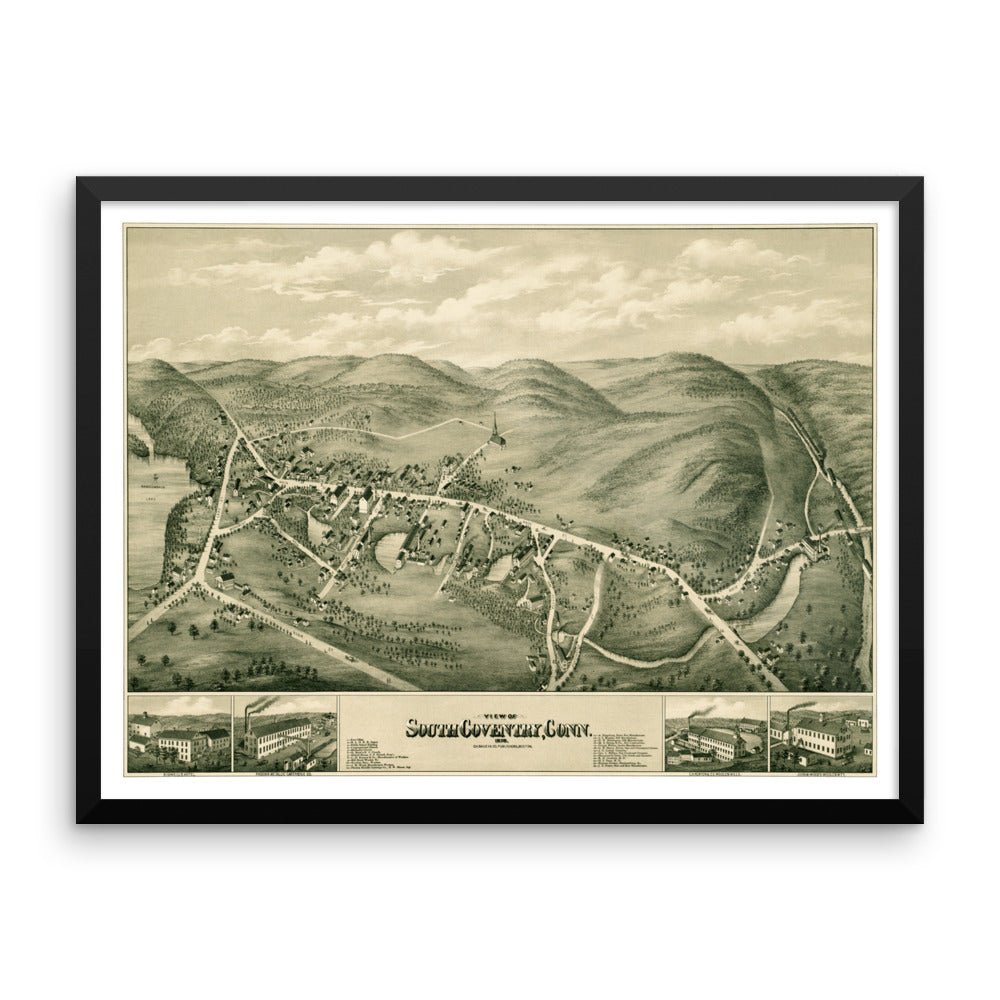 South Coventry, CT 1878 Framed - Available at KNOWOL