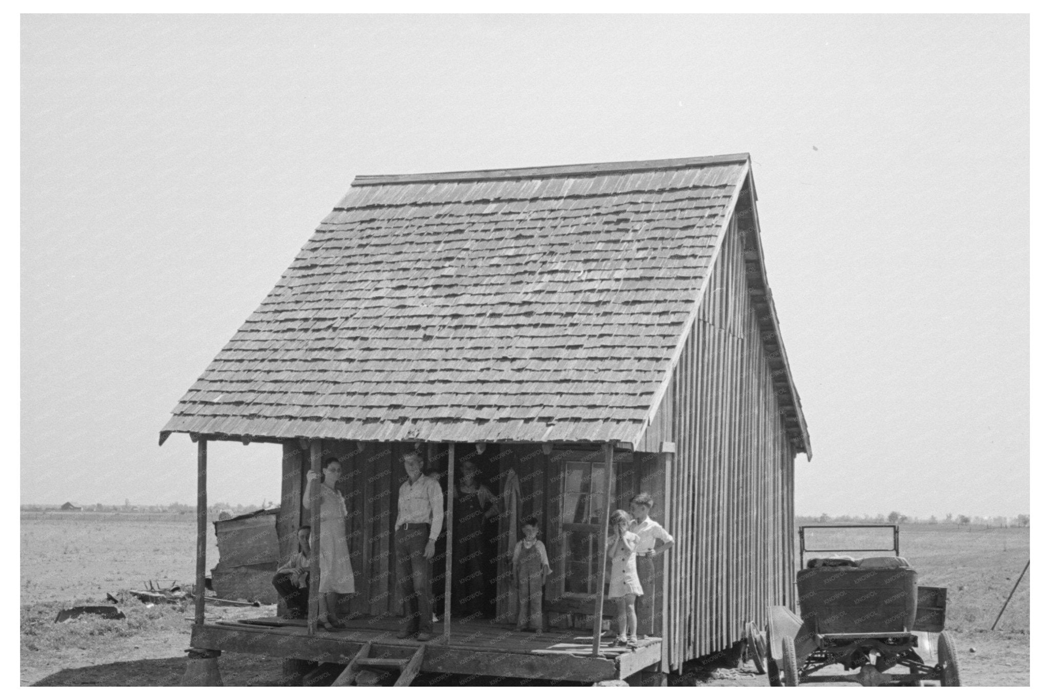 Southeast Missouri Sharecroppers Family Portrait 1938 - Available at KNOWOL