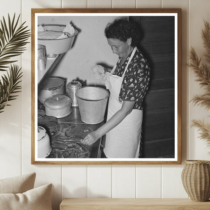 Spanish - American Woman Baking Bread in Taos New Mexico 1939 - Available at KNOWOL