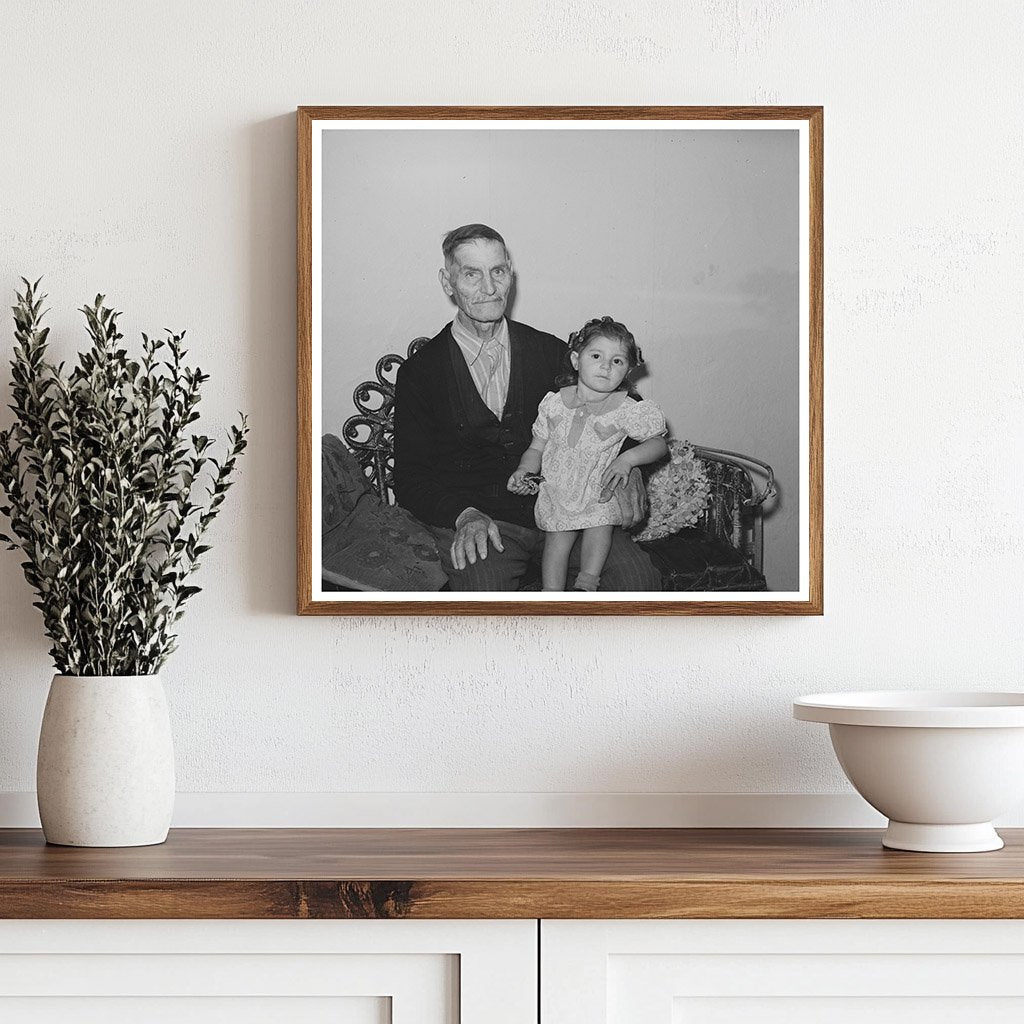 Spanish Man and Grandchild in Concho Arizona 1940 - Available at KNOWOL