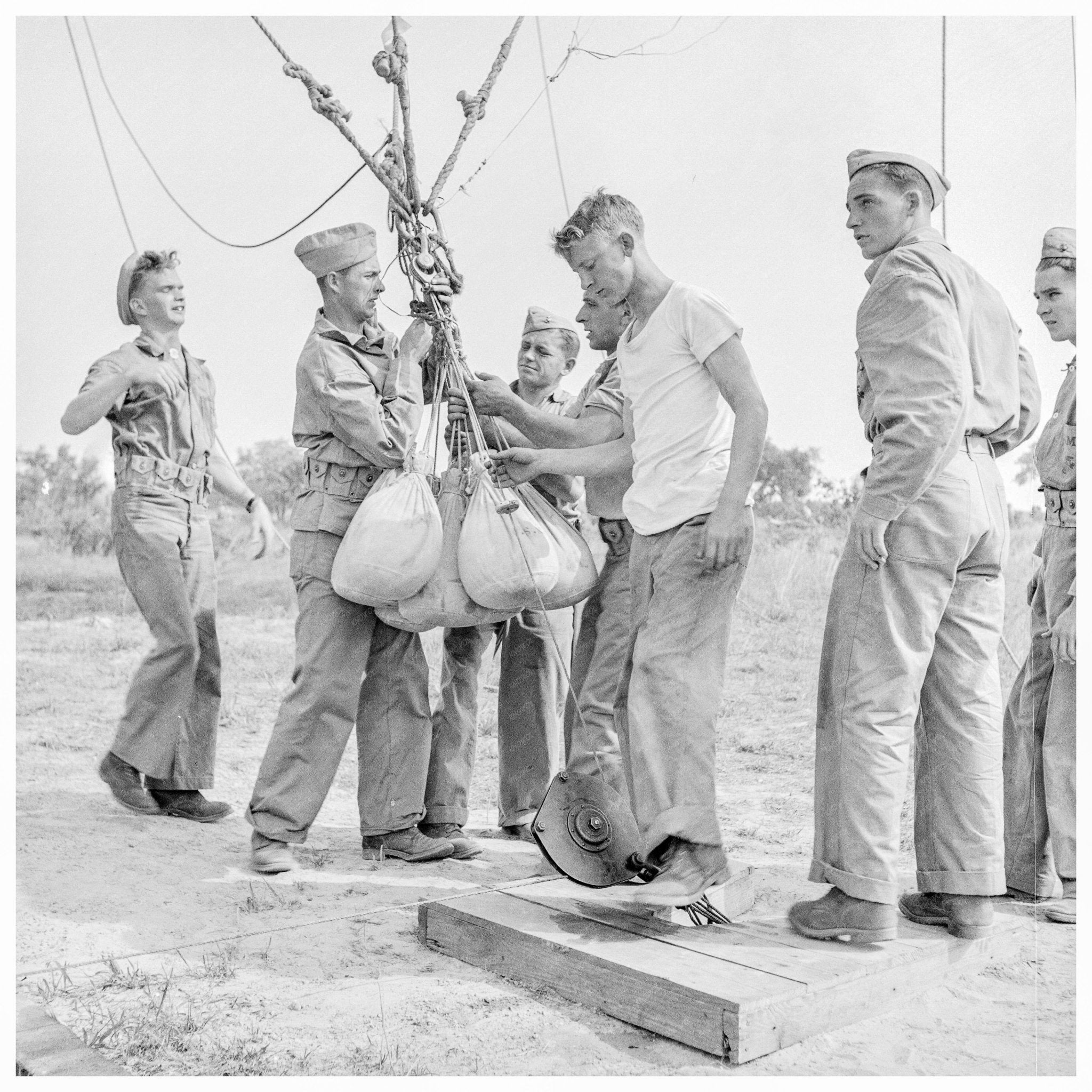 Special Marine Units Training with Barrage Balloon at Parris Island May 1942 - Available at KNOWOL