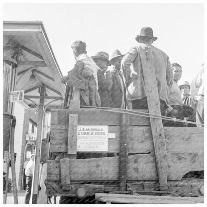 Spring 1939 Pea Pickers Transported in Stanislaus County - Available at KNOWOL