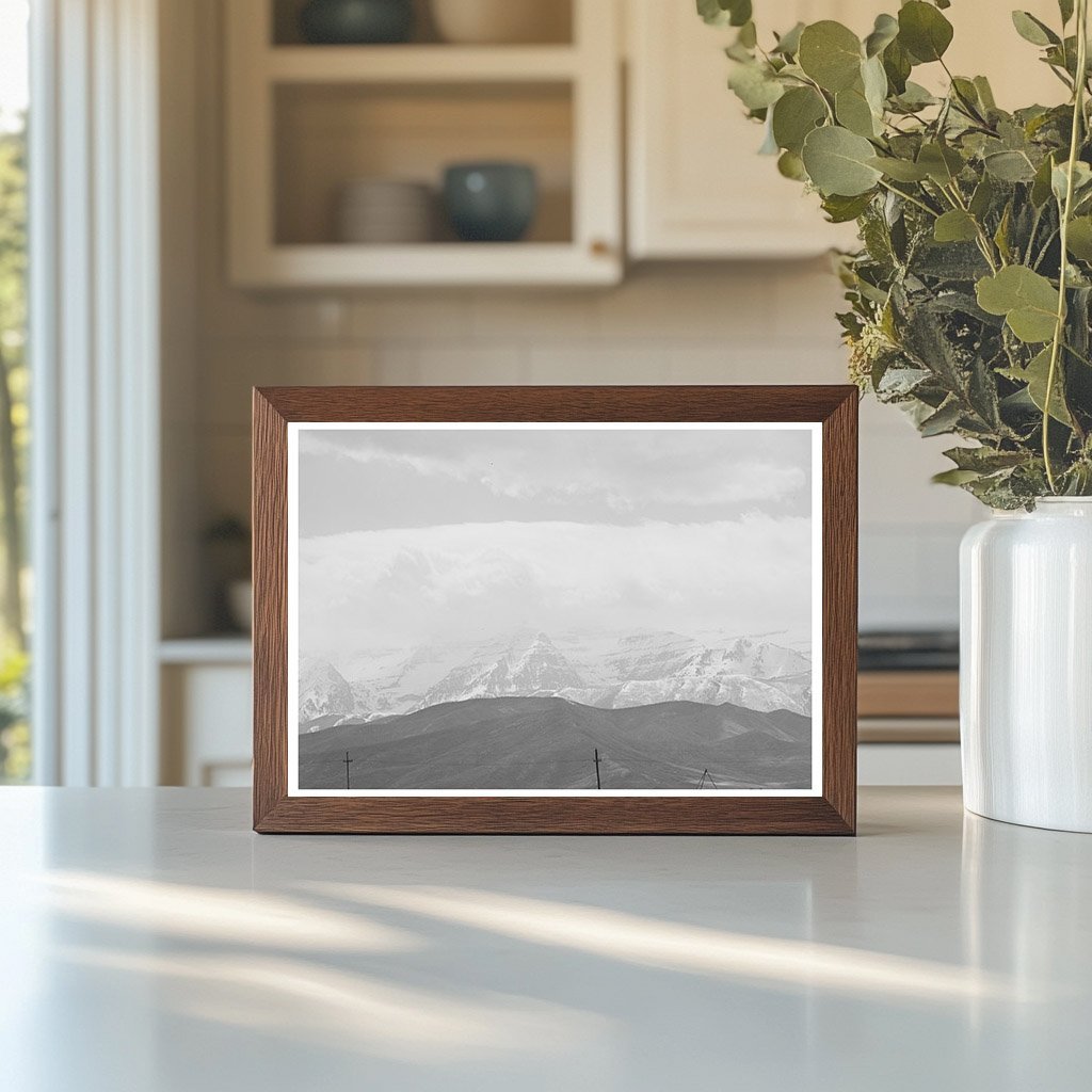 Spring Pasture in Heber Utah May 1941 with Uinta Mountains - Available at KNOWOL