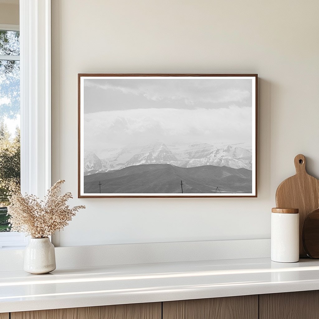 Spring Pasture in Heber Utah May 1941 with Uinta Mountains - Available at KNOWOL