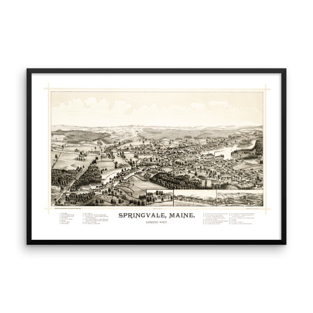 Springvale, Maine 1888 Framed - Available at KNOWOL