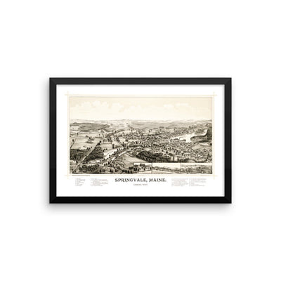 Springvale, Maine 1888 Framed - Available at KNOWOL