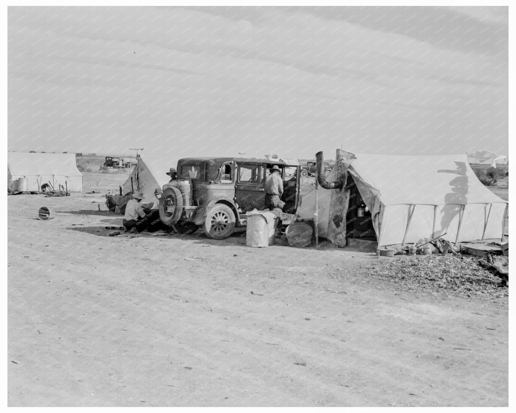 Squatter Camp in Calipatria California March 1937 - Available at KNOWOL