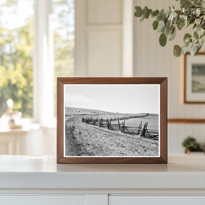 Squaw Creek Valley Road Idaho 1939 with 1890 Fence - Available at KNOWOL