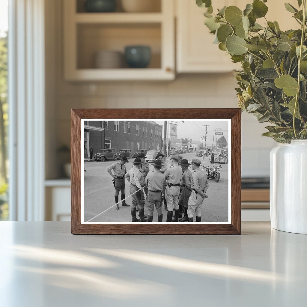 State Troopers at National Rice Festival Crowley Louisiana 1938 - Available at KNOWOL