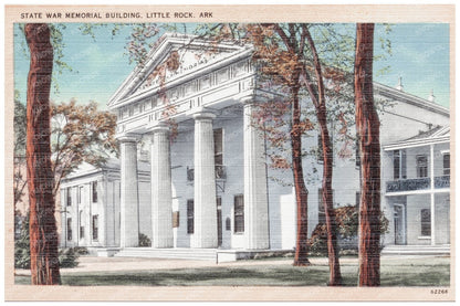 State War Memorial Building Little Rock Postcard 1930 - 1945 - Available at KNOWOL