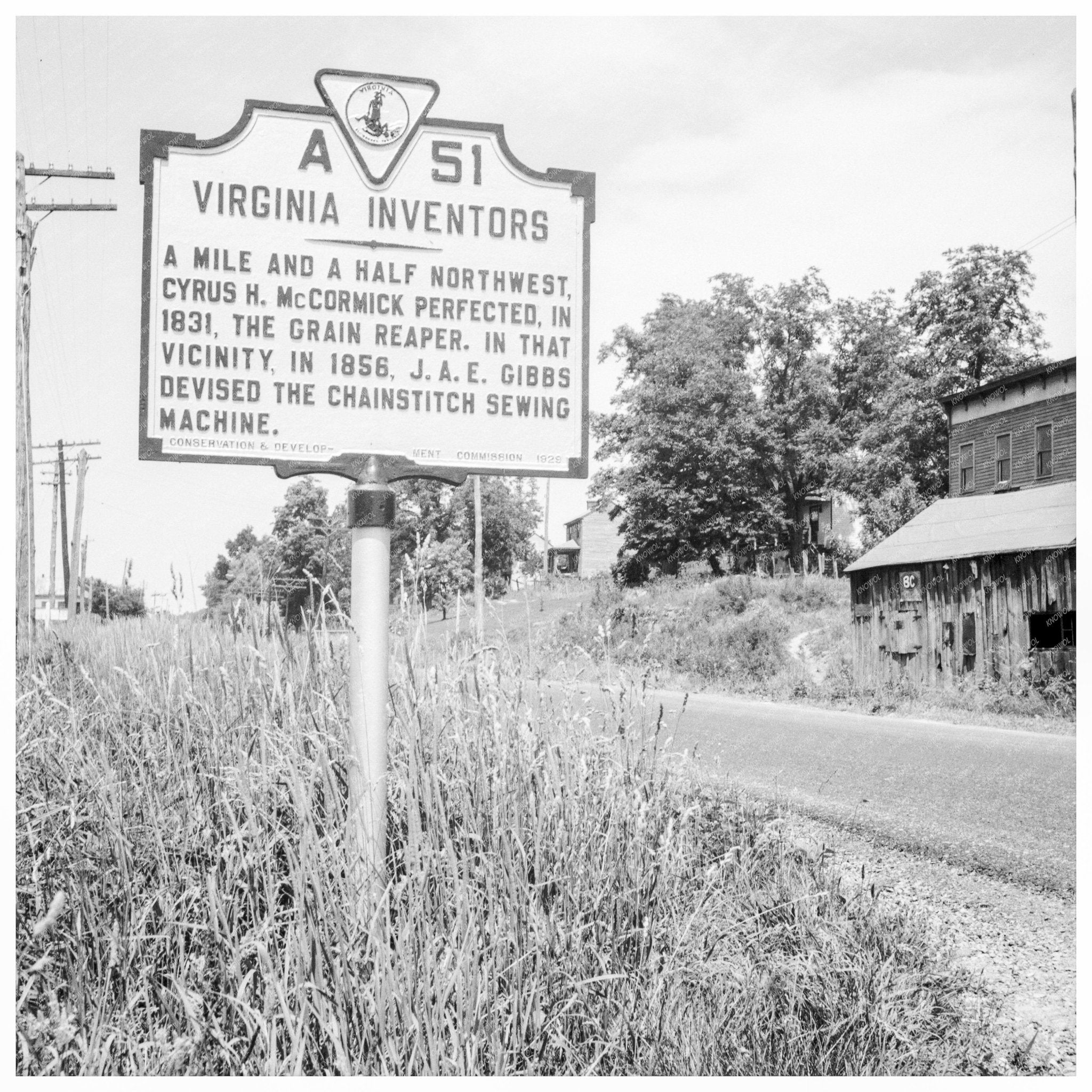 Steeles Tavern Virginia Roadside Sign June 1936 - Available at KNOWOL