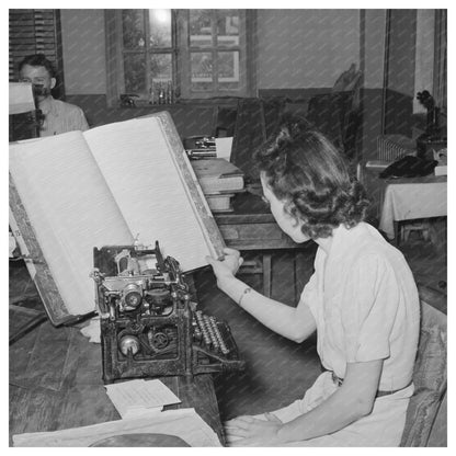 Stenographer in San Augustine County Clerk Office 1939 - Available at KNOWOL