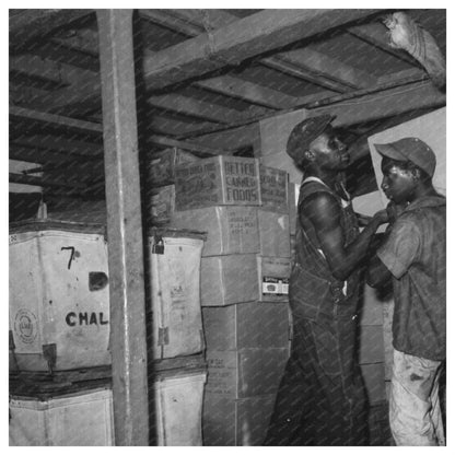 Stevedore Carrying Lumber New Orleans September 1938 - Available at KNOWOL