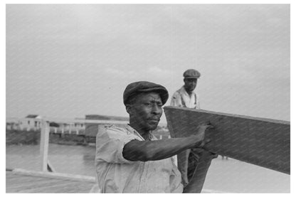 Stevedores Unloading Lumber at Pilottown Louisiana 1938 - Available at KNOWOL