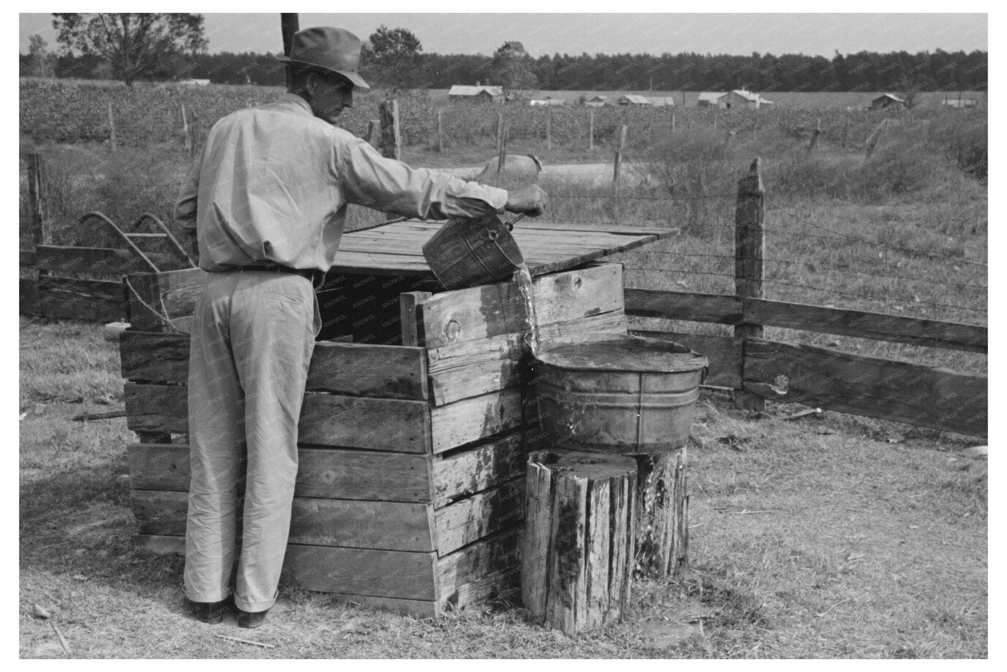 Stock Water Supply for Farm Security Client Louisiana 1938 - Available at KNOWOL