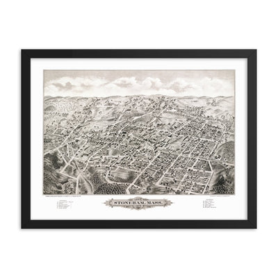 Stoneham, MA 1878 Framed Map - Available at KNOWOL