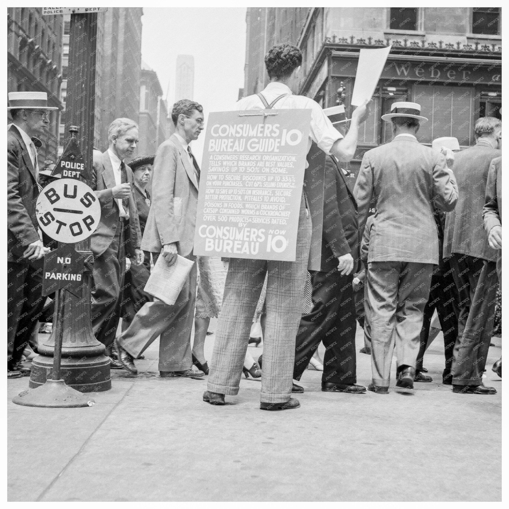 Street Hawker Selling Consumers Bureau Guide New York 1939 - Available at KNOWOL