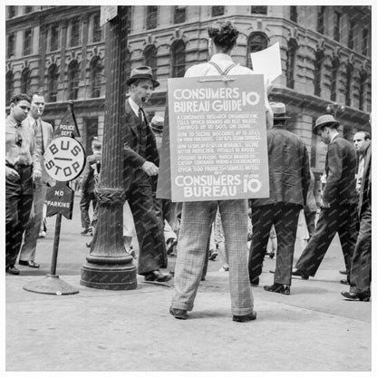 Street Hawker Selling Consumers Bureau Guide NYC 1939 - Available at KNOWOL