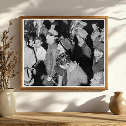 Street Meeting in Mexican Town California 1938 - Available at KNOWOL