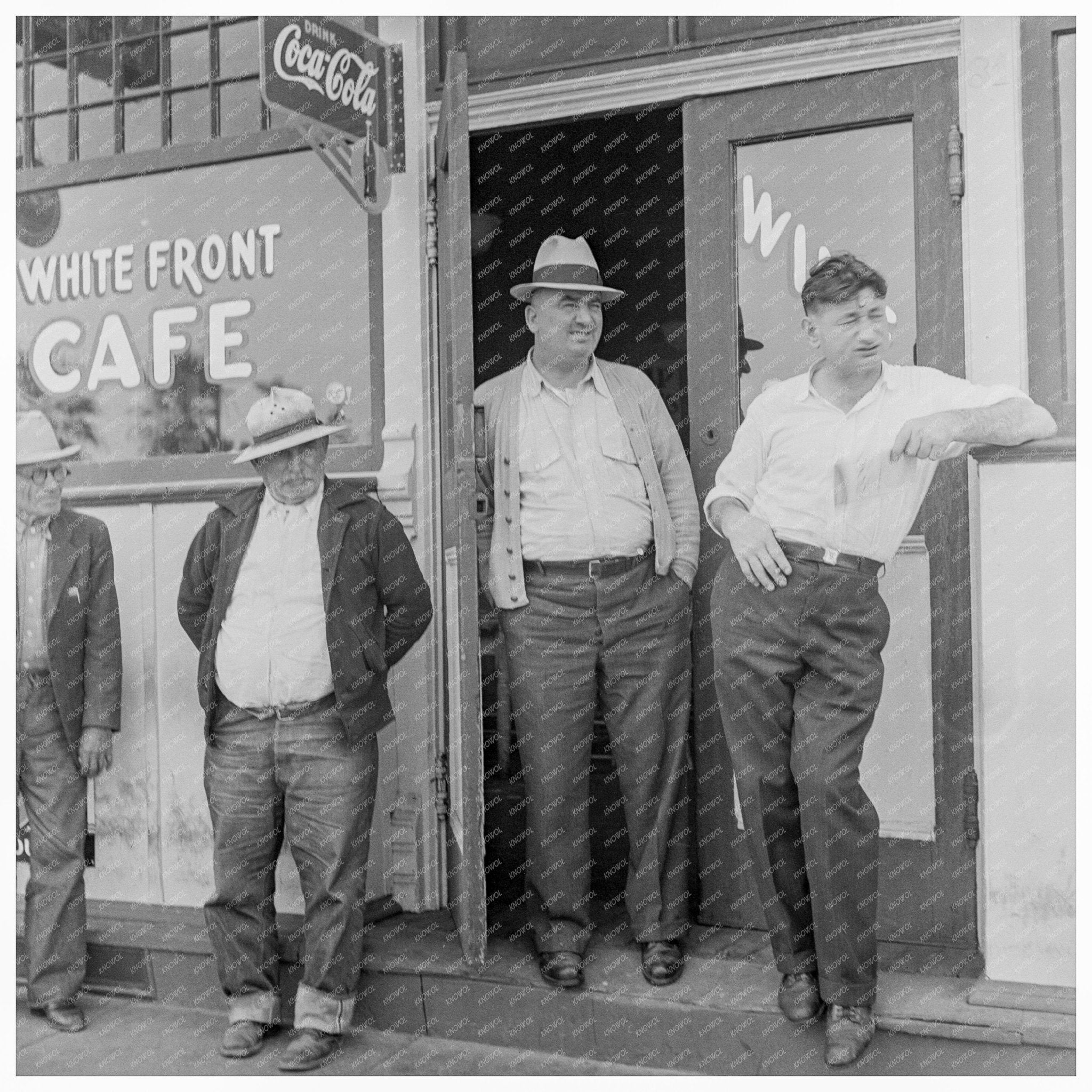 Street Scene in Gibson California 1938 - Available at KNOWOL