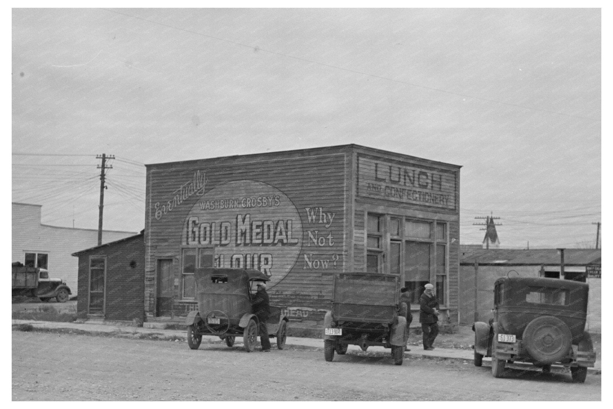 Street Scene in Ray North Dakota October 1937 - Available at KNOWOL