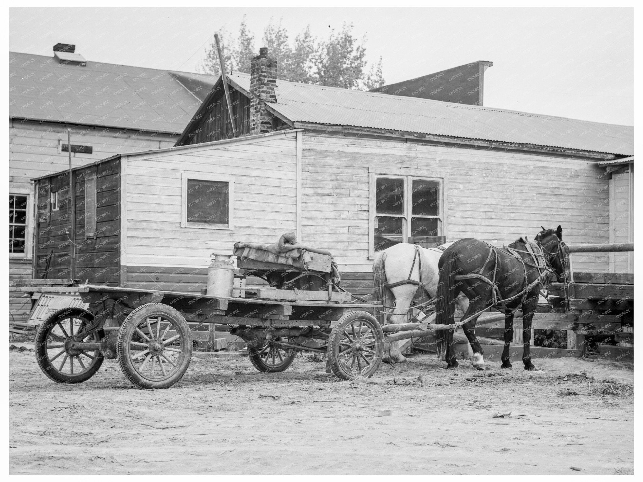 Stump Farmers Wagon in Bonners Ferry Idaho 1939 - Available at KNOWOL