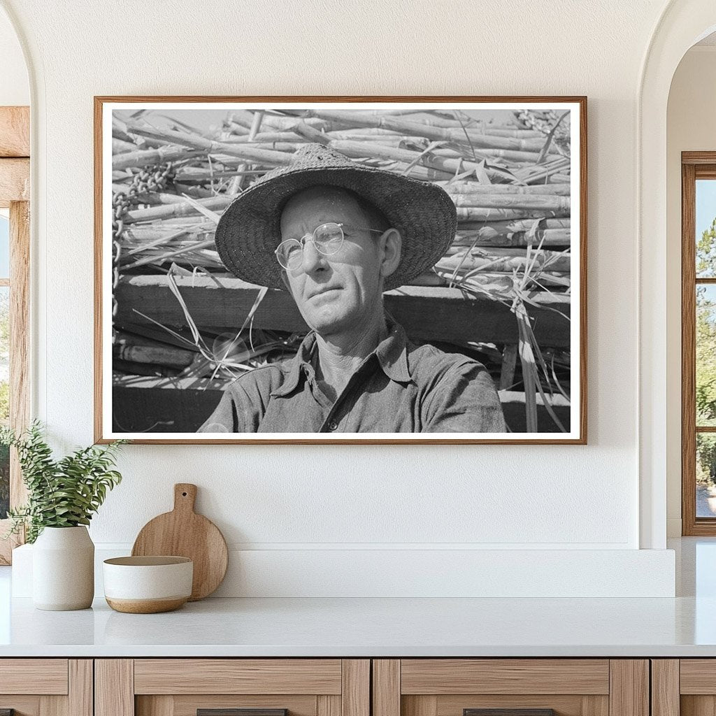 Sugarcane Farmer in Delcambre Louisiana 1938 - Available at KNOWOL