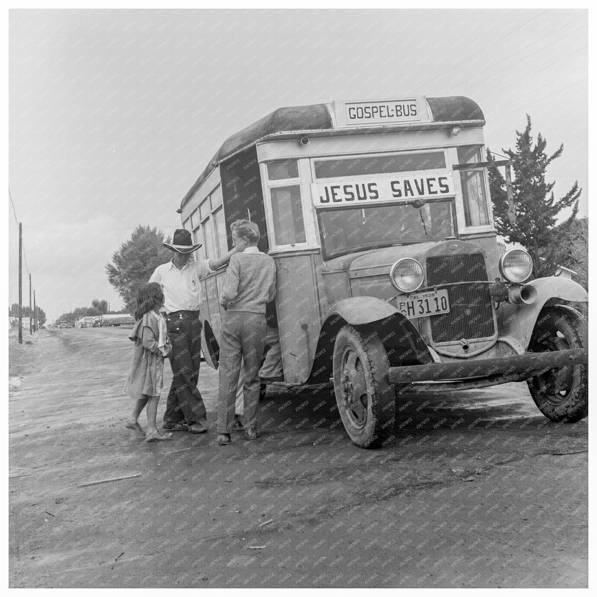 Sunday Morning Gathering of Migrants California 1938 - Available at KNOWOL