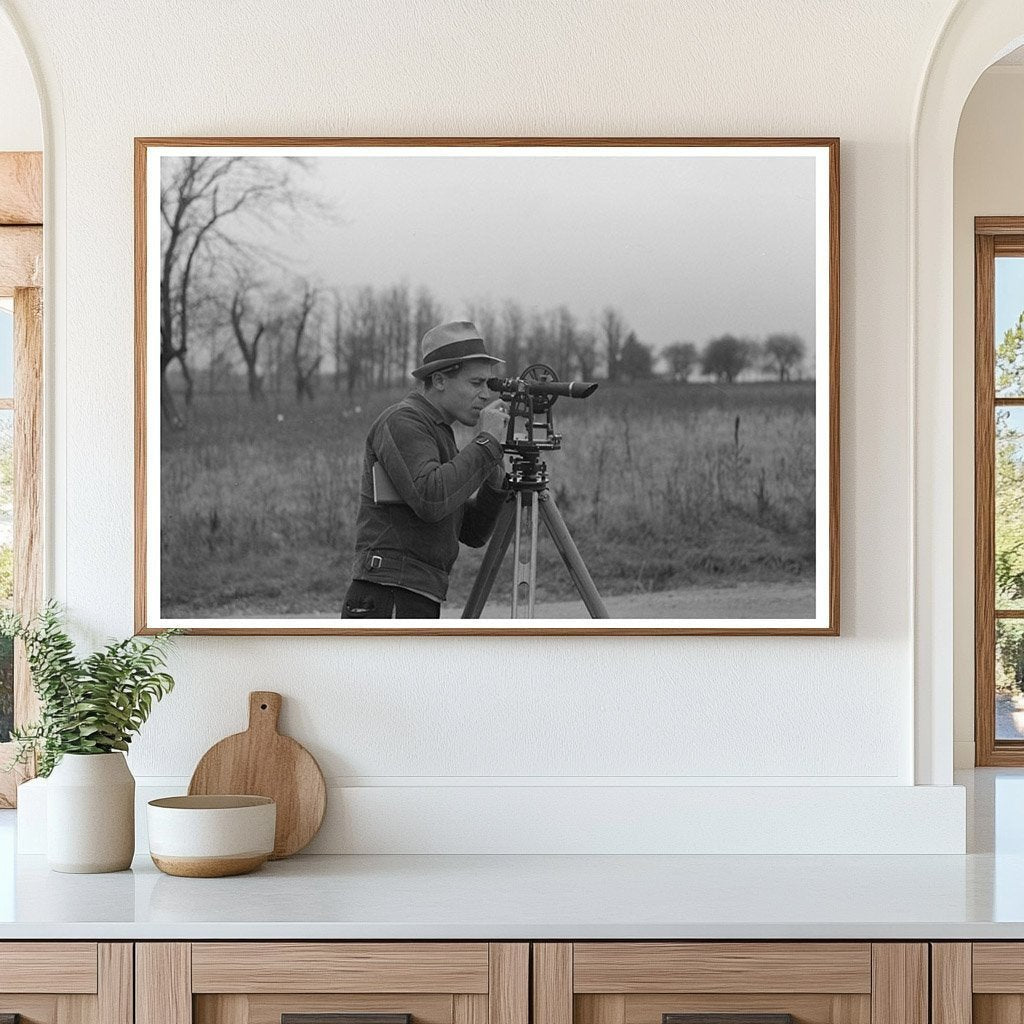 Surveyor at Jersey Homesteads Hightstown New Jersey 1936 - Available at KNOWOL