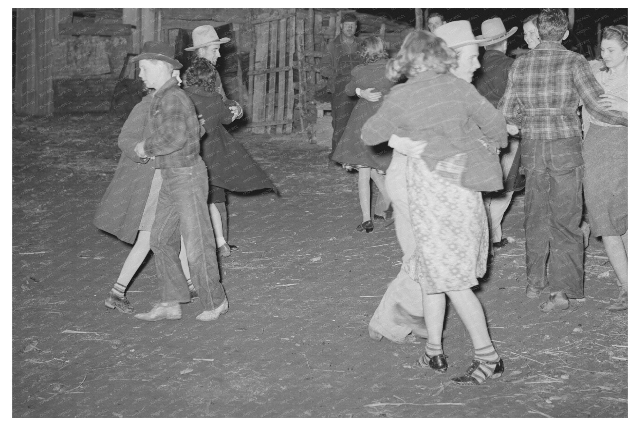 Swing Game at Play Party McIntosh County Oklahoma 1940 - Available at KNOWOL