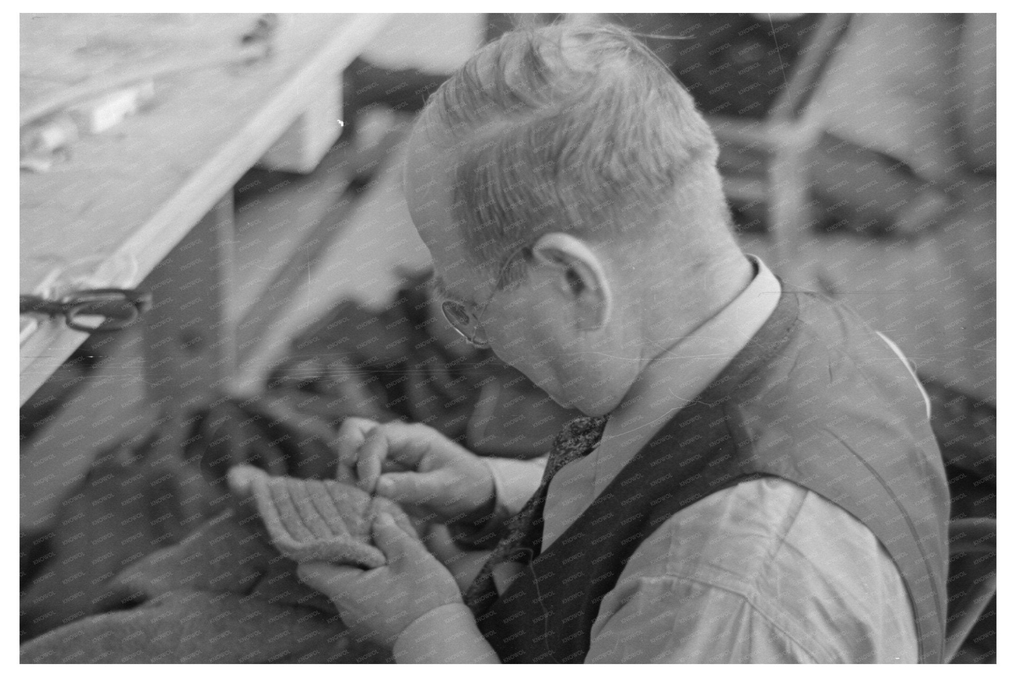 Tailor Working in Jersey Homesteads 1936 - Available at KNOWOL