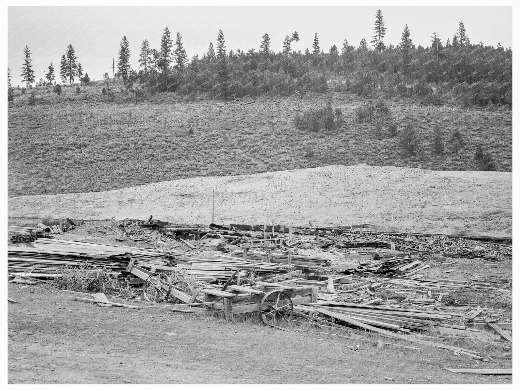 Tamarack Idaho Sawmill Remains October 1939 Photo - Available at KNOWOL