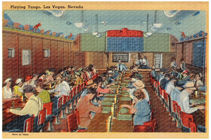 Tango Dancers in Las Vegas Vintage Postcard 1930 - 1945 - Available at KNOWOL