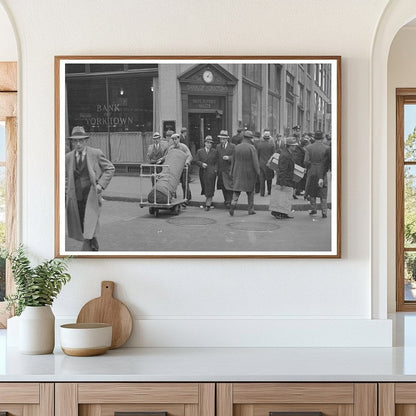 Teenager Reading Newspaper on 38th Street NYC 1936 - Available at KNOWOL