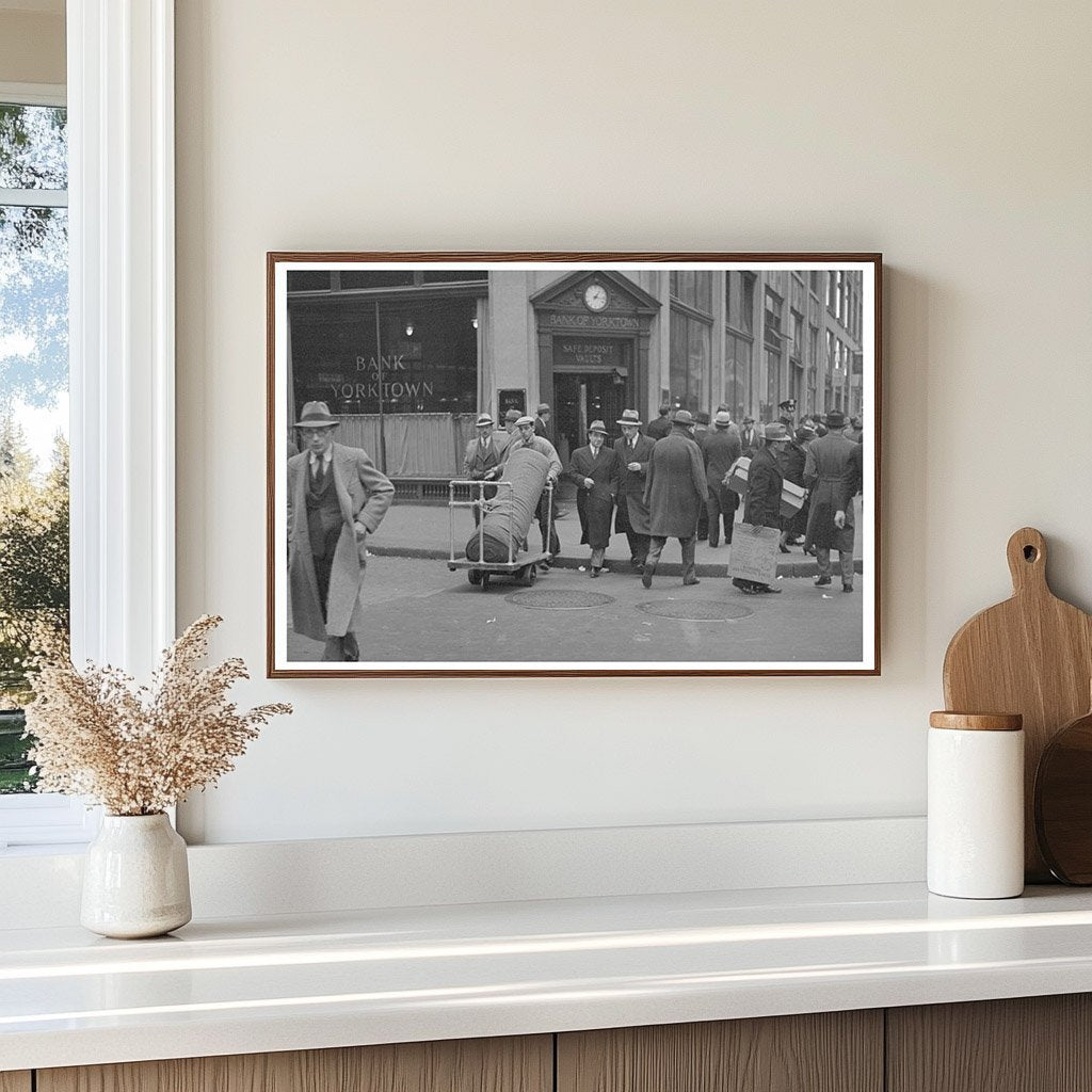 Teenager Reading Newspaper on 38th Street NYC 1936 - Available at KNOWOL